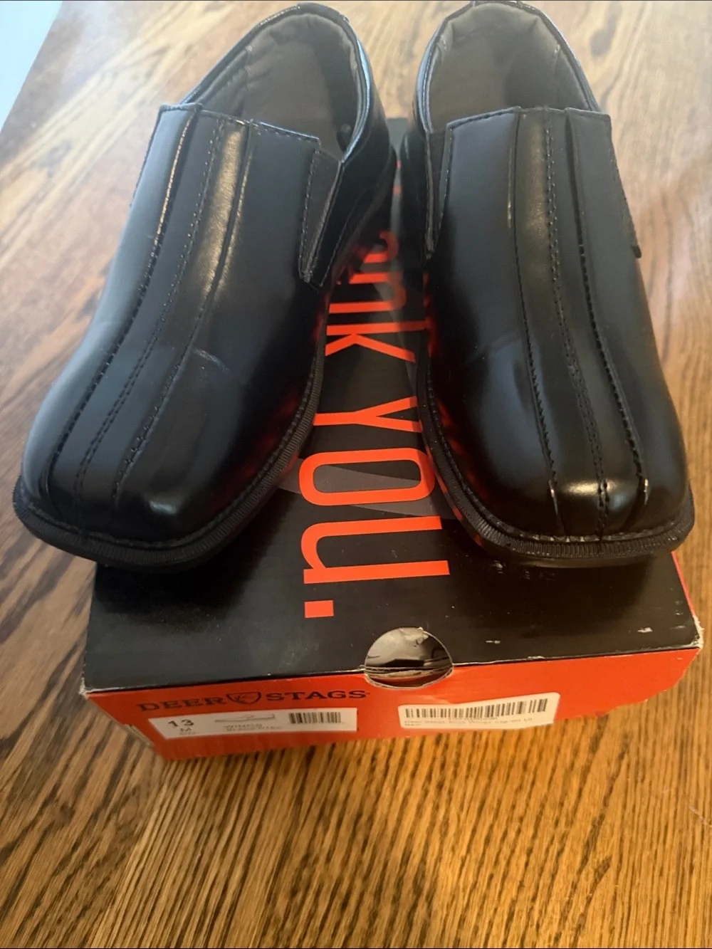 Boys size 13 Deer Stags Black  Slip-On Dress Loafers - brand new never been worn